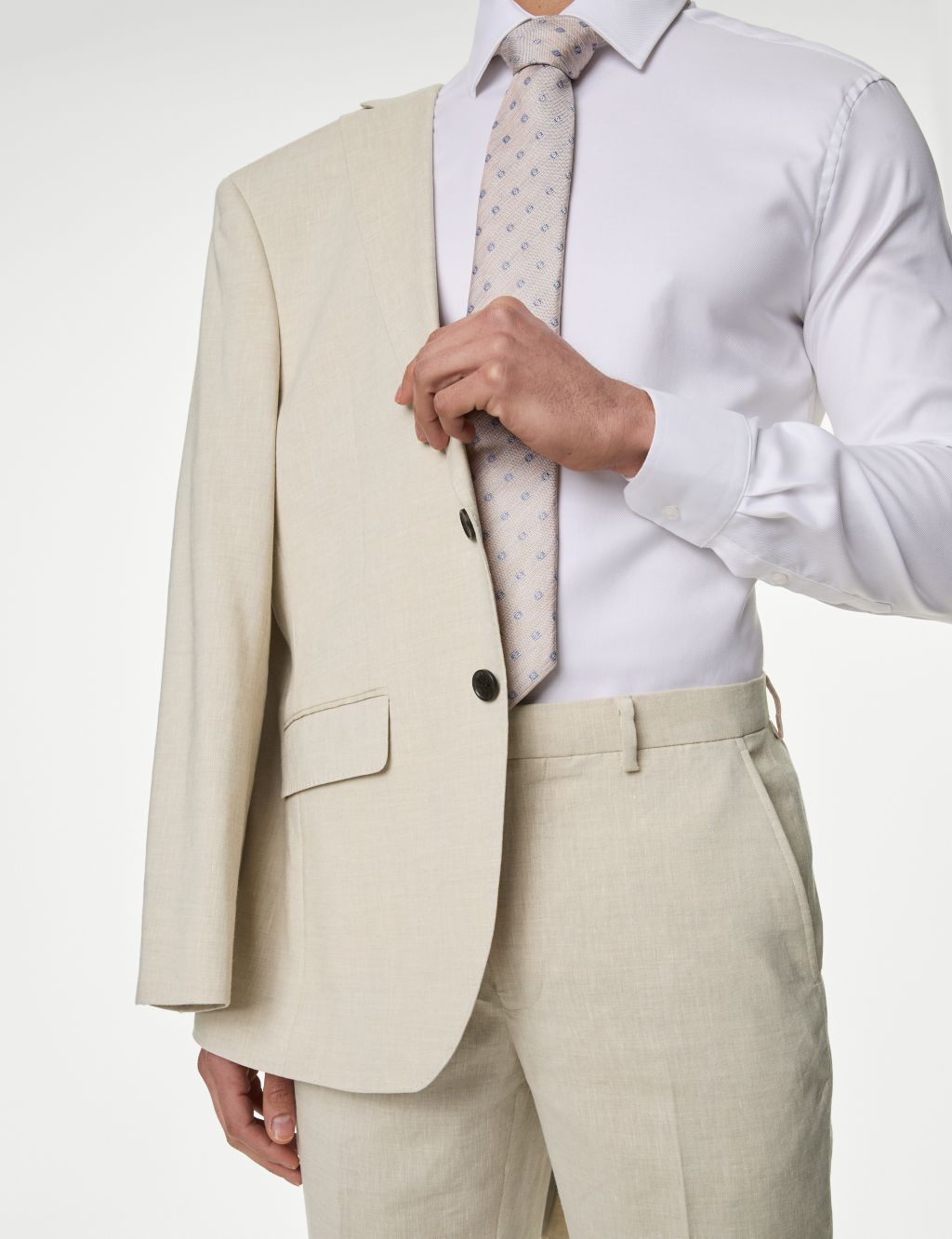 Tailored Fit Italian Linen Miracle™ Suit Trousers image 2