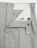 Pantalon de costume coupe ajustée en tissu d'origine italienne, doté de la technologie Linen Miracle™