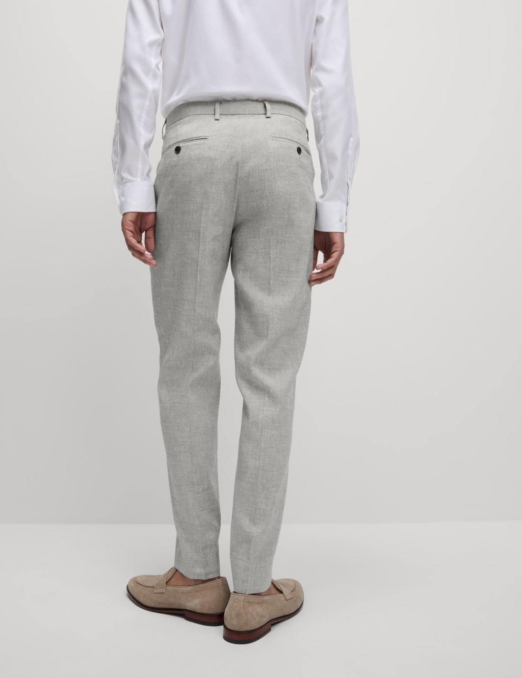 Tailored Fit Italian Linen Miracle™ Suit Trousers image 6