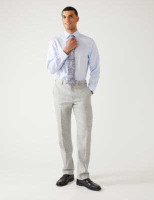 Tailored Fit Italian Linen Miracle™ Suit Trousers