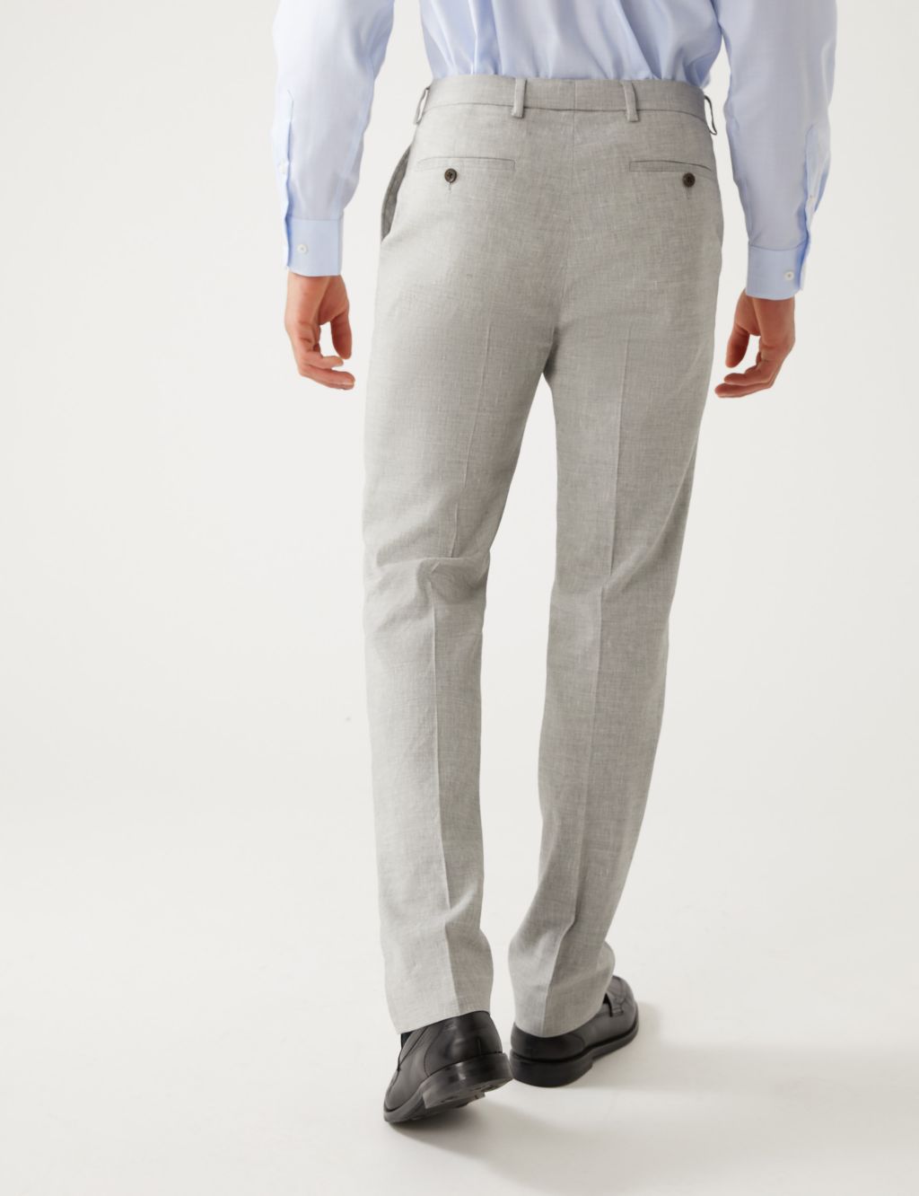 Tailored Fit Italian Linen Miracle™ Suit Trousers image 4