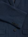 Veste de costume coupe ajustée en tissu d’origine italienne, dotée de la technologie Linen Miracle™
