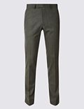 Grey Textured Skinny Fit Trousers