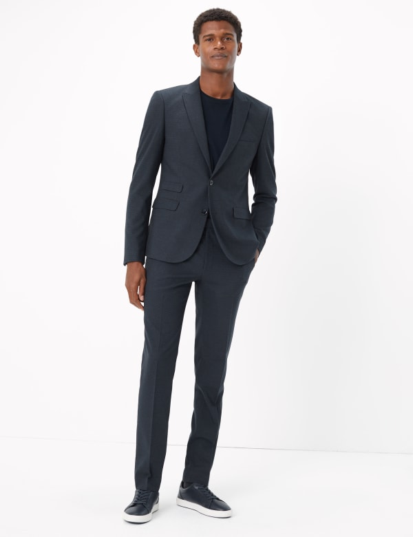 Checked Skinny Fit Jacket