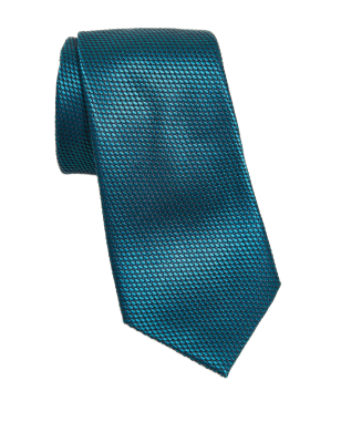 

Mens M&S Collection Textured Pure Silk Tie - Teal, Teal