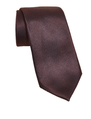 

Mens M&S Collection Textured Pure Silk Tie - Burgundy, Burgundy