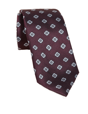 

Mens M&S Collection Luxury Silk Foulard Tie - Burgundy, Burgundy