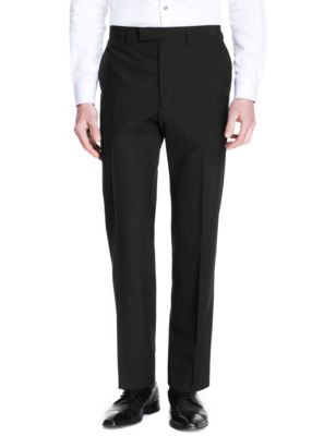 Zwarte pantalon van wolmix met elegante snit - NL