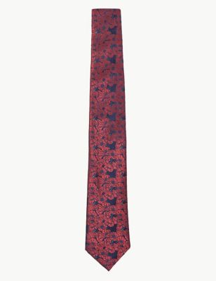 

Mens M&S Collection Luxury The Poppy Collection® Pure Silk Tie - Red Mix, Red Mix