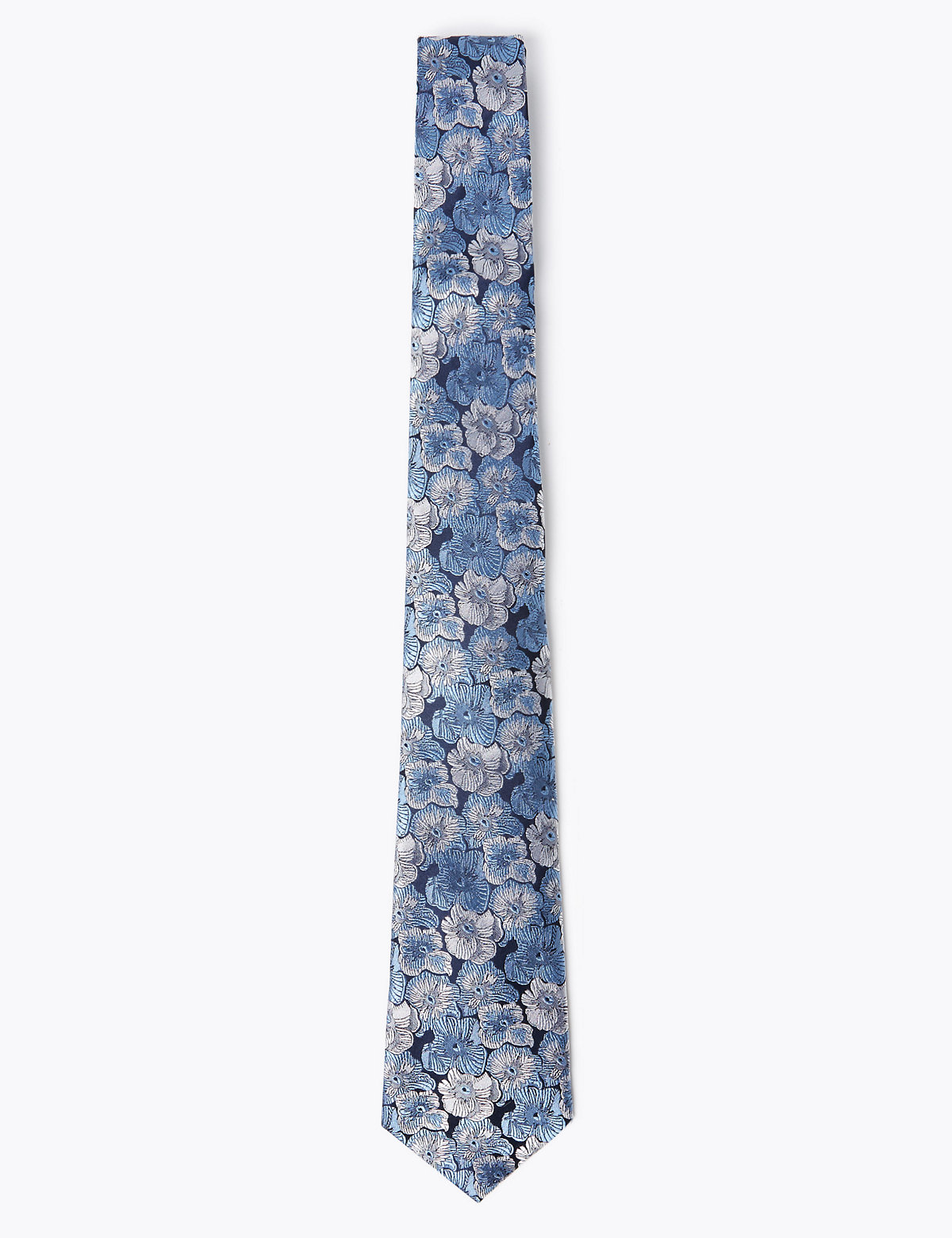 Woven Floral Pure Silk Tie