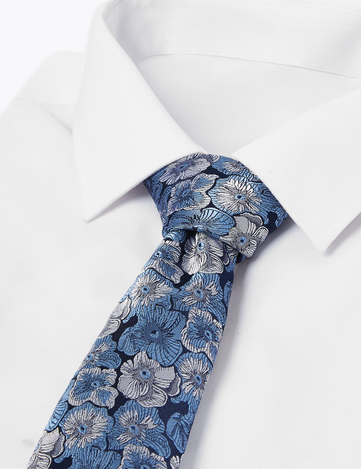 Woven Floral Pure Silk Tie