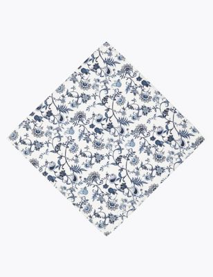 

Mens M&S Collection Floral Print Handkerchief - White Mix, White Mix