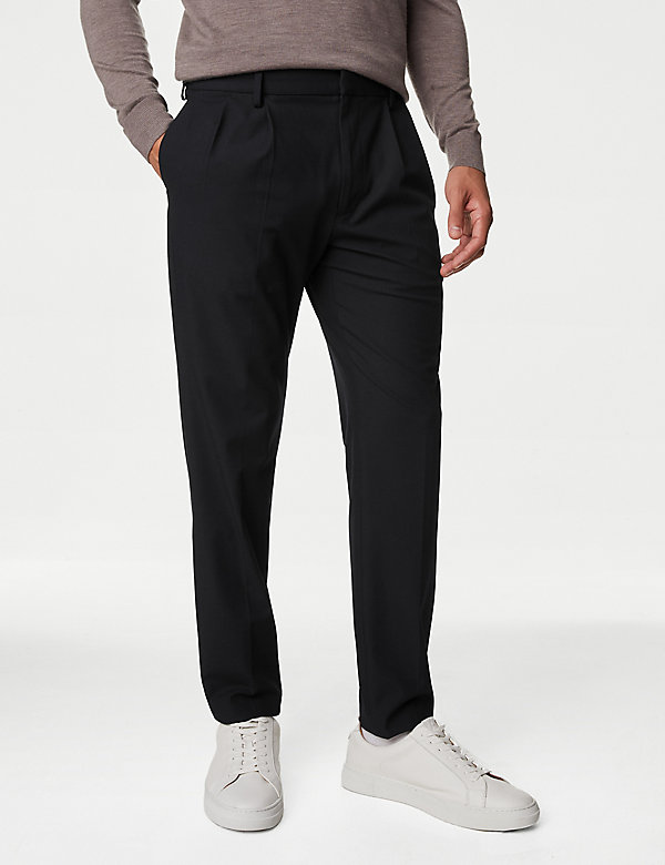 Ελαστικό παντελόνι με διπλή πιέτα - GR