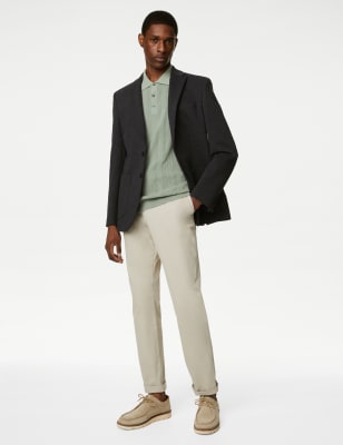 Textured Jersey Blazer - FR