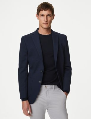 Textured Jersey Jacket with Stretch - GR