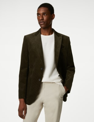 Green 2025 corduroy blazer