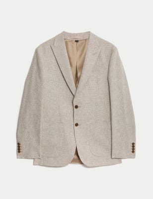 Linen Rich Check Blazer