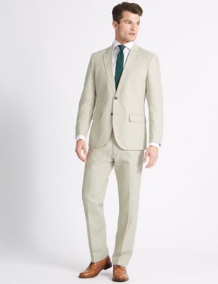 Linen Blend Regular Fit Suit Jacket