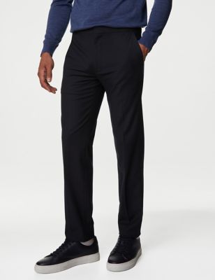 Autograph Mens Textured Stretch Trousers - 30REG - Navy, Navy