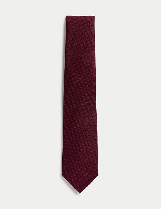 Cravate 100&nbsp;% soie à motif texturé