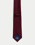 Teksturowany krawat ze 100% jedwabiu