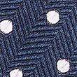Textured Polka Dot Pure Silk Tie - navymix