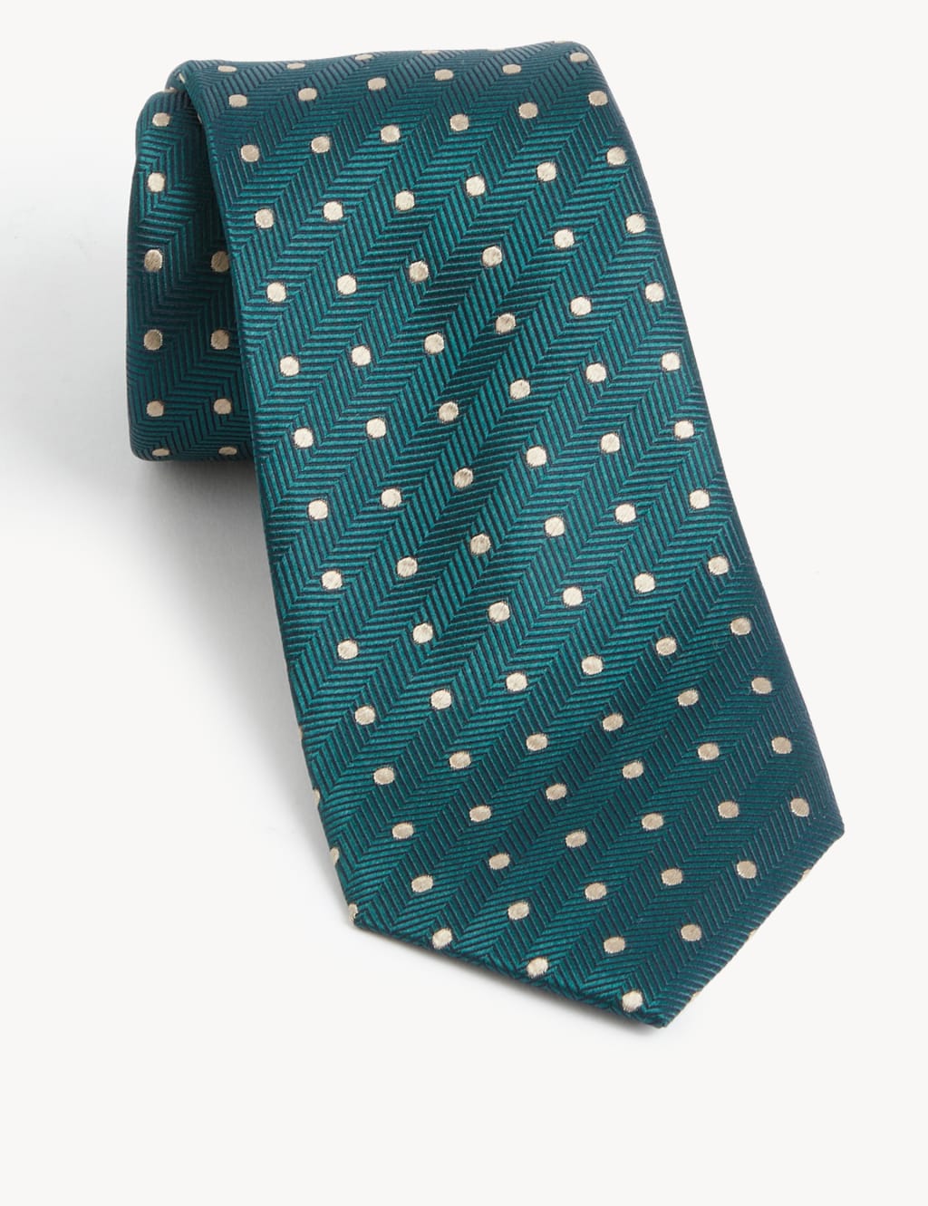 Textured Polka Dot Pure Silk Tie