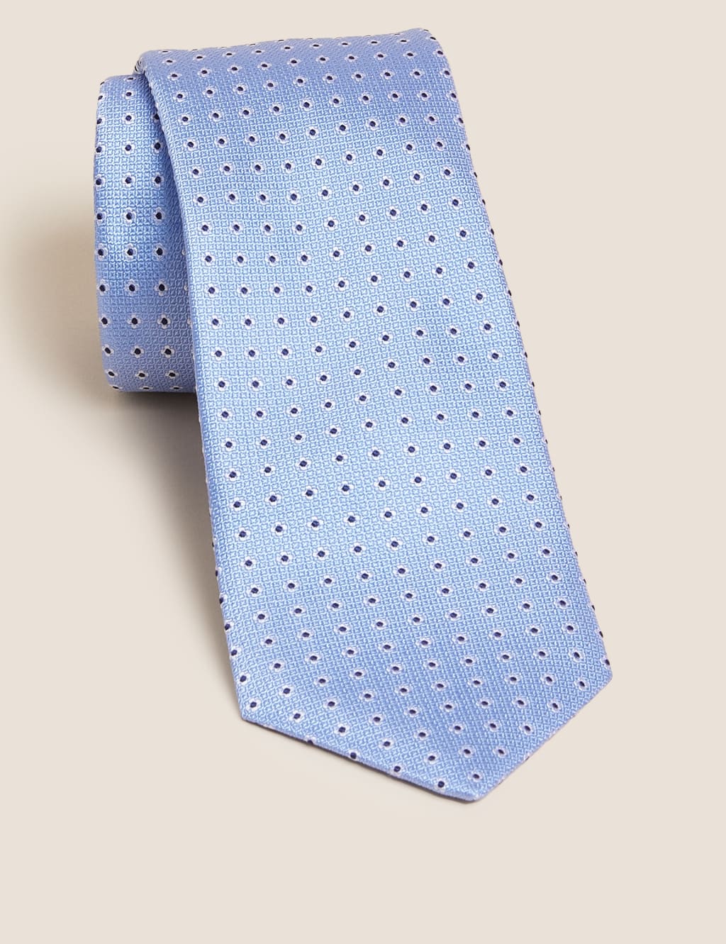 Woven Polka Dot Pure Silk Tie