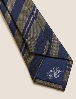 

M&S SARTORIAL Corbata 100% seda de rayasMens - Mezcla De Tonos Verdes, Mezcla De Tonos Verdes