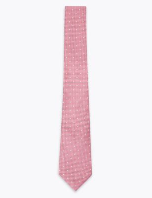 

Mens M&S Collection Slim Polka Dot Pure Silk Tie & Handkerchief Set - Pink Mix, Pink Mix