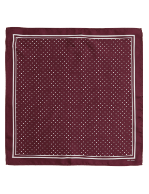 

Mens M&S Collection Pin Dot Pure Silk Pocket Square - Burgundy, Burgundy