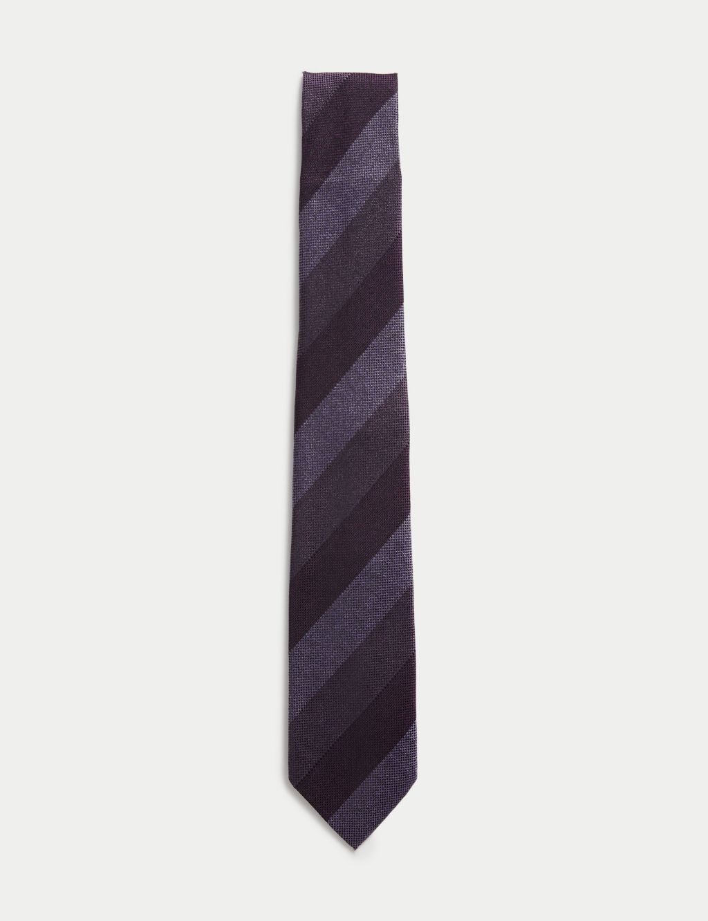 Textured Striped Silk Rich Tie image 1