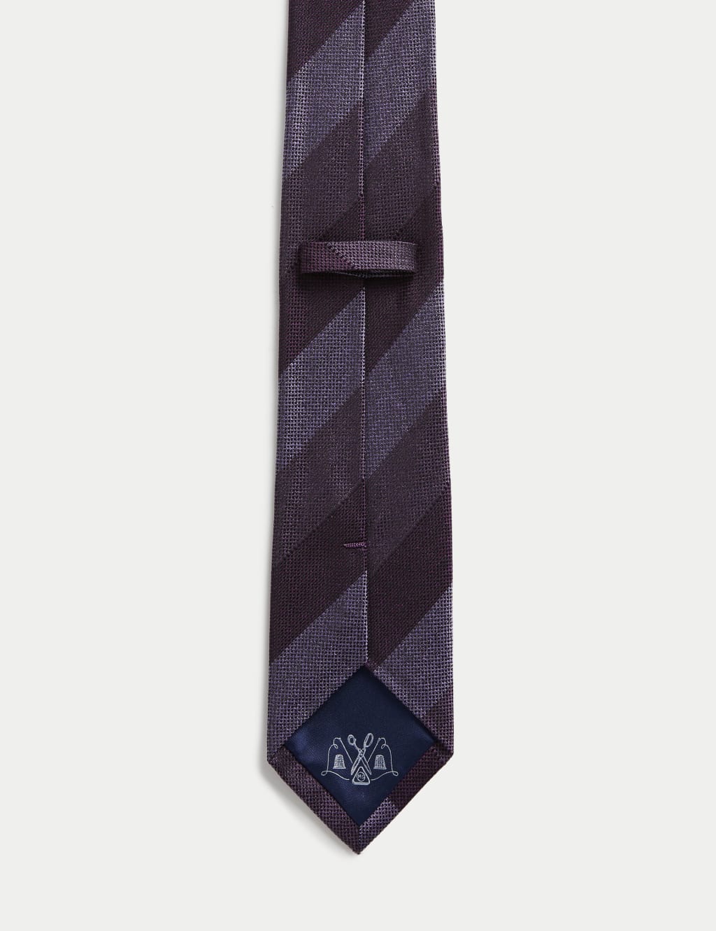 Textured Striped Silk Rich Tie image 2