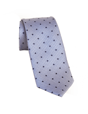 

Mens M&S Collection Slim Polka Dot Pure Silk Tie - Blue, Blue