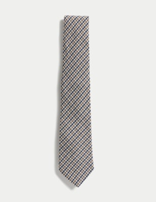 Check Silk Rich Tie - BG