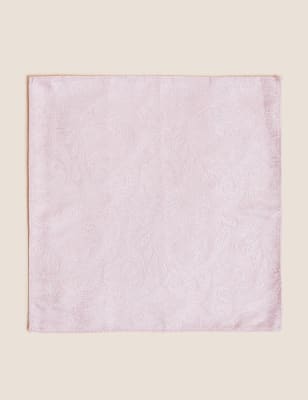 

M&S Collection Conjunto de pañuelo de bolsillo y corbata 100% seda de paisleyMens - Light Pink, Light Pink