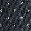 Polka Dot Wool Rich Tie - navy