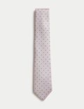 Puntíkovaná kravata z&nbsp;čistého hedvábí