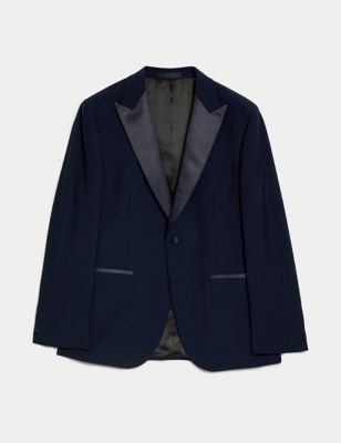 Tailored Fit Wool Blend Tuxedo Jacket