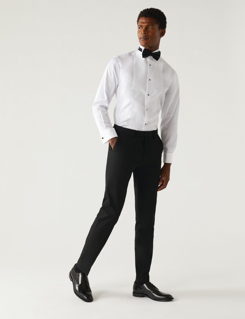 Black Skinny Fit Suit Trousers image 1