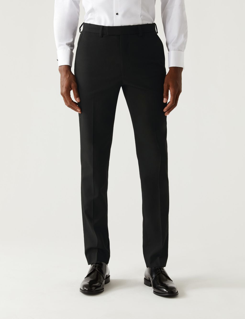 Black Skinny Fit Suit Trousers image 3