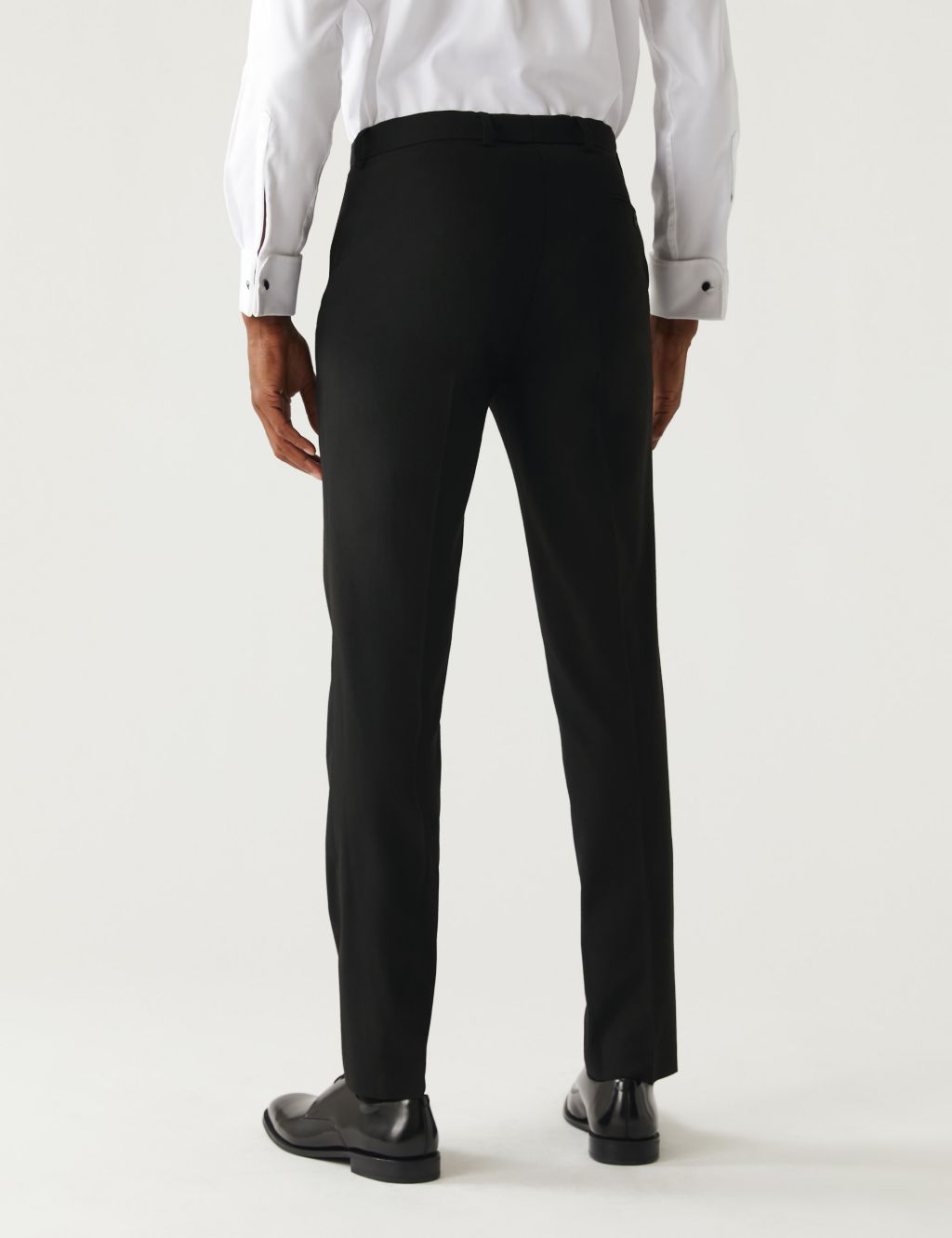 Black Skinny Fit Suit Trousers image 4