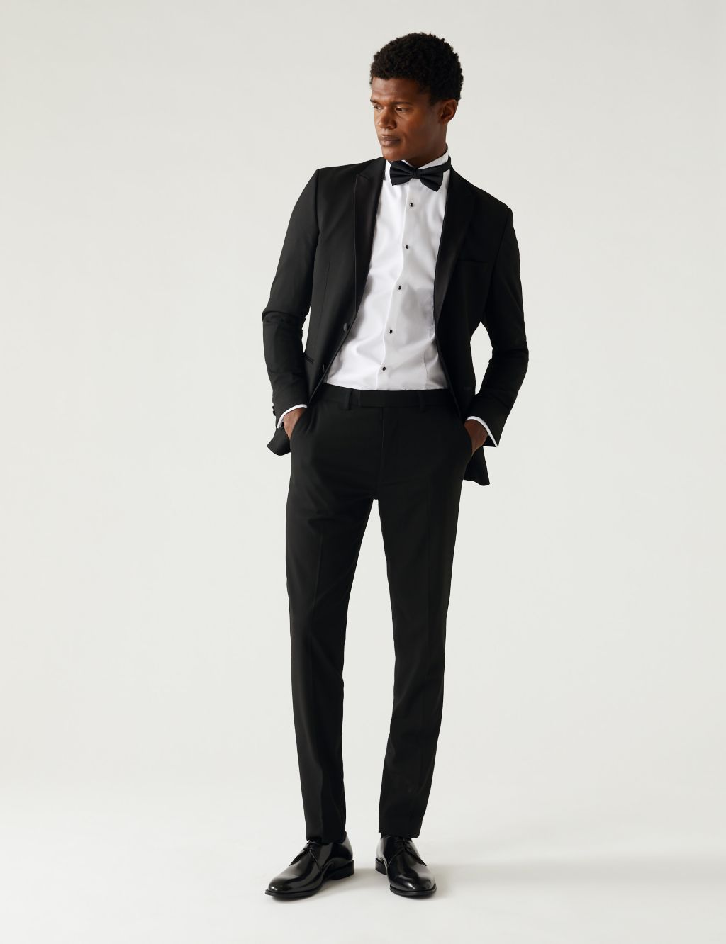Black Skinny Fit Suit Trousers image 6