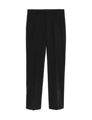 

Mens M&S Collection Black Regular Fit Stretch Trousers, Black