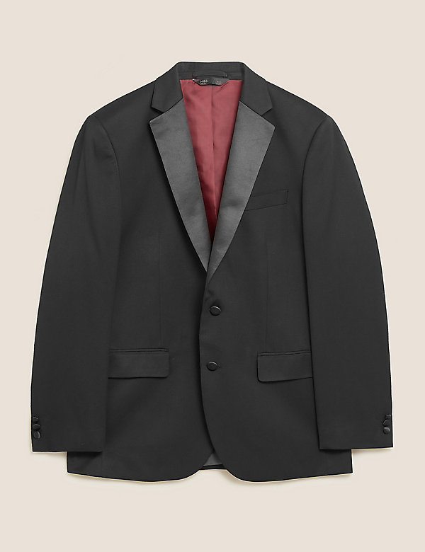 Black Regular Fit Tuxedo Jacket - AU