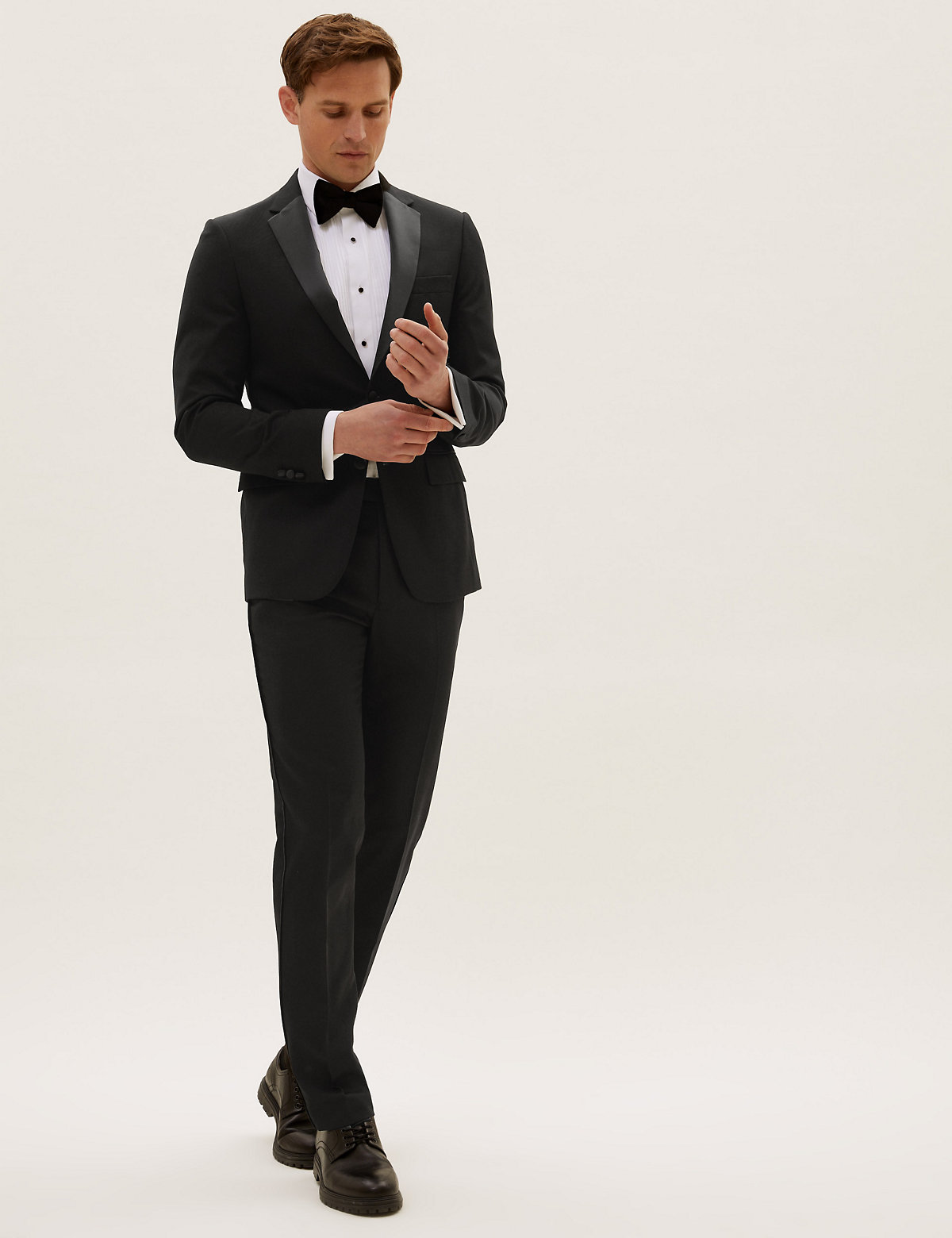 Black Slim Fit Dinner Suit Trousers