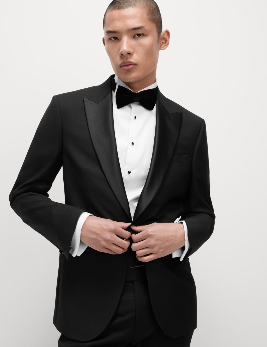 Navy Velvet Tuxedo Jacket