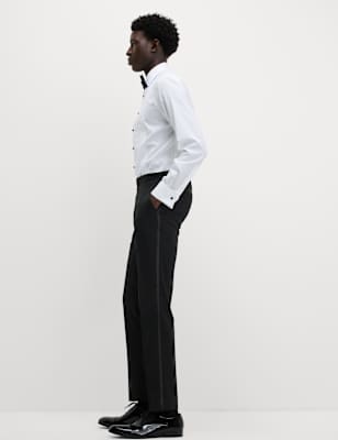 Skinny Fit Stretch Tuxedo Trousers - IS