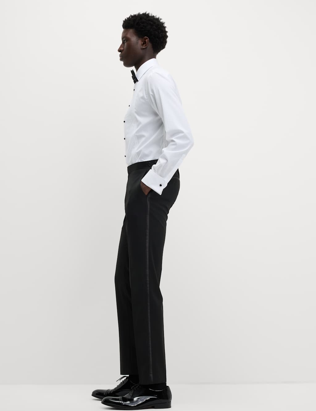 Skinny Fit Stretch Tuxedo Trousers