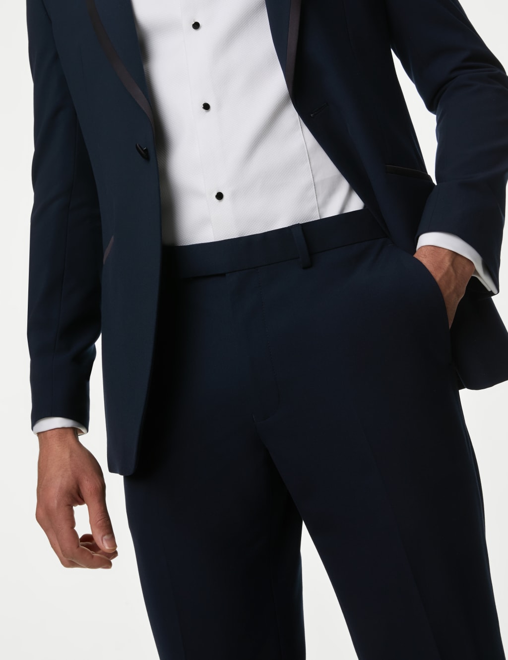 Slim Fit Stretch Tuxedo Trousers